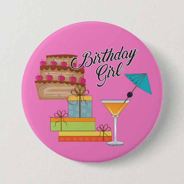 Birthday Girl  Button (Front)
