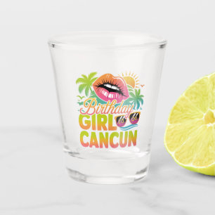 Birthday Girl Cancun 2026 Tropical Vacation Trip Shot Glass