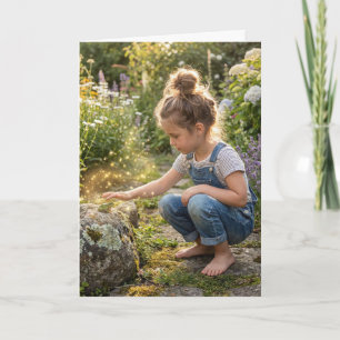 Birthday Girl Casting a Spell on a Frog Card