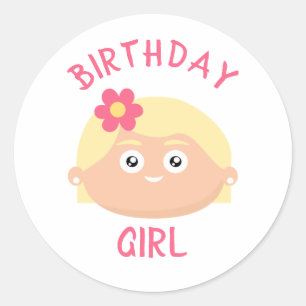 Birthday Girl Classic Round Sticker