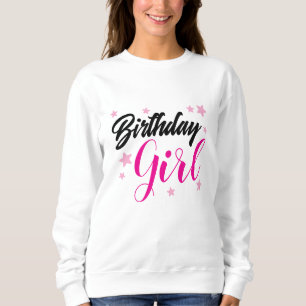 birthday girl custom unique colourful women's sweatshirt