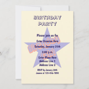 Birthday Girl Cute Party  Invitation