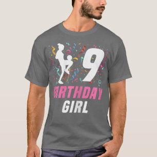Birthday Girl Cute Soccer Player Girl with Cleats T-Shirt