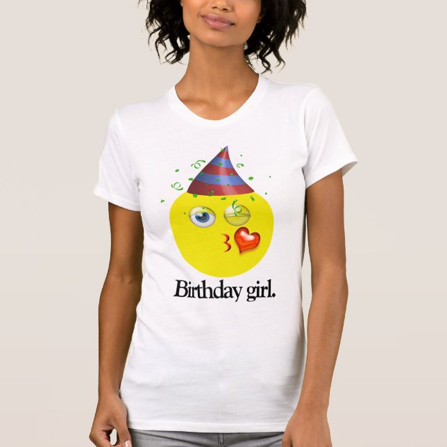 Birthday Girl Emoji T-Shirt (Front)