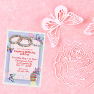 Birthday Girl Era, Friendship Bracelet Birthday Invitation