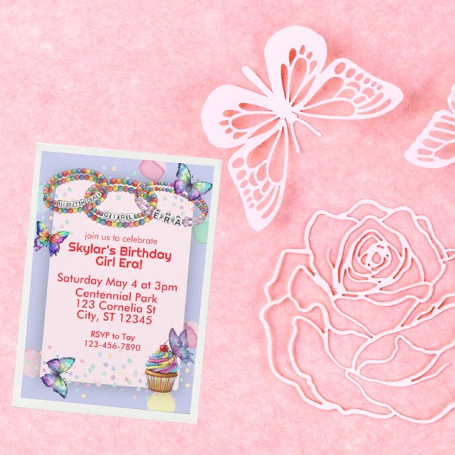 Birthday Girl Era, Friendship Bracelet Birthday Invitation (Creator Uploaded)