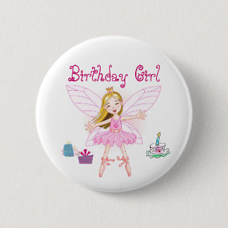 Birthday Girl Fairy Ballerina 6 Cm Round Badge