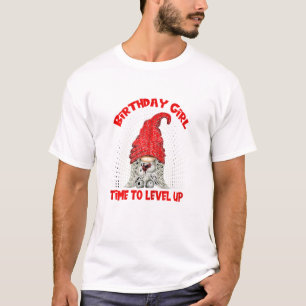 Birthday Girl Gamer Gnome Video Game Party Time To T-Shirt