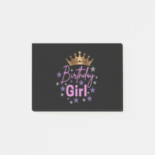 Birthday girl gift for birthday children post-it notes