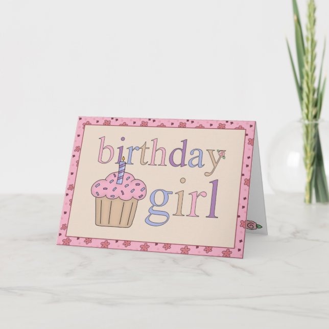 Birthday Girl Greeting Card (Front)