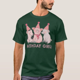 Birthday Girl Happy Pig Lover Premium T-Shirt