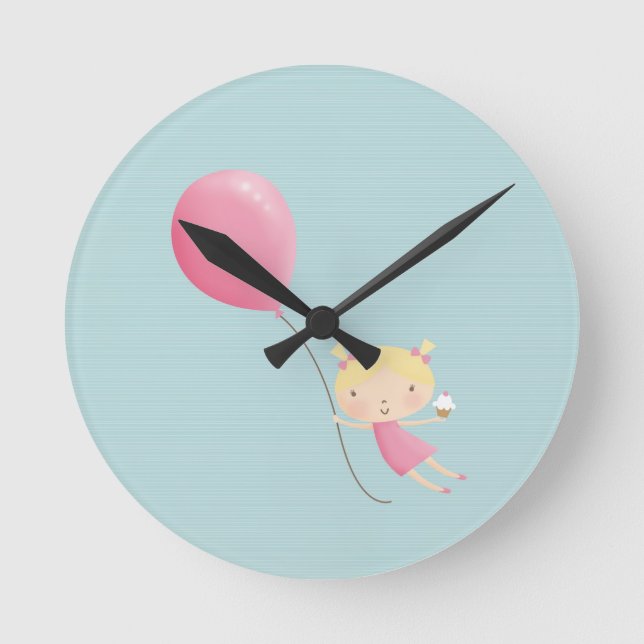 Birthday girl in air clock (Front)