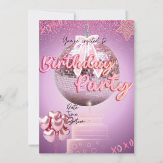 Birthday girl invitation