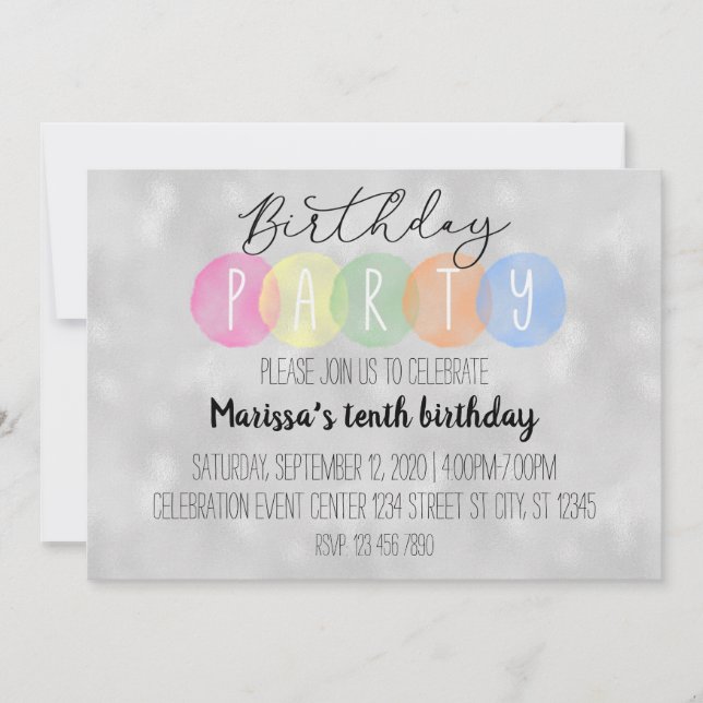 birthday girl invitation (Front)