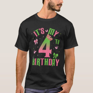 Birthday Girl It s My 4Th Birthday Witch Pink And T-Shirt