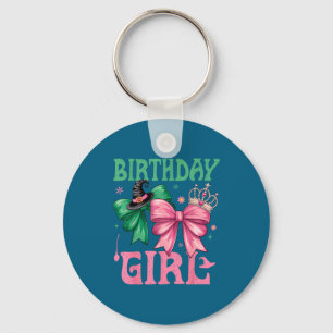 Birthday Girl Nk And Green Birthday Witch Women Gi Key Ring