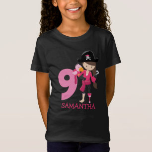 Birthday GIRL ParrotParty Pirate 9th Name T-Shirt