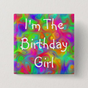 Birthday Girl Party Button