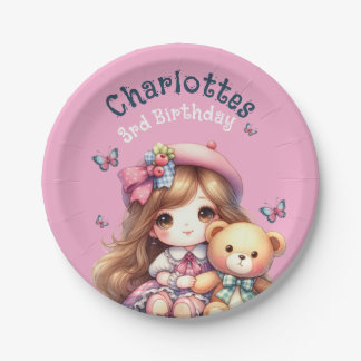 Birthday girl Personalised Paper Plate