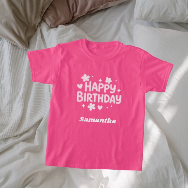 Birthday girl pink white T-Shirt (Creator Uploaded)