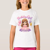 Birthday Girl Princess Party Balloon T-Shirt
