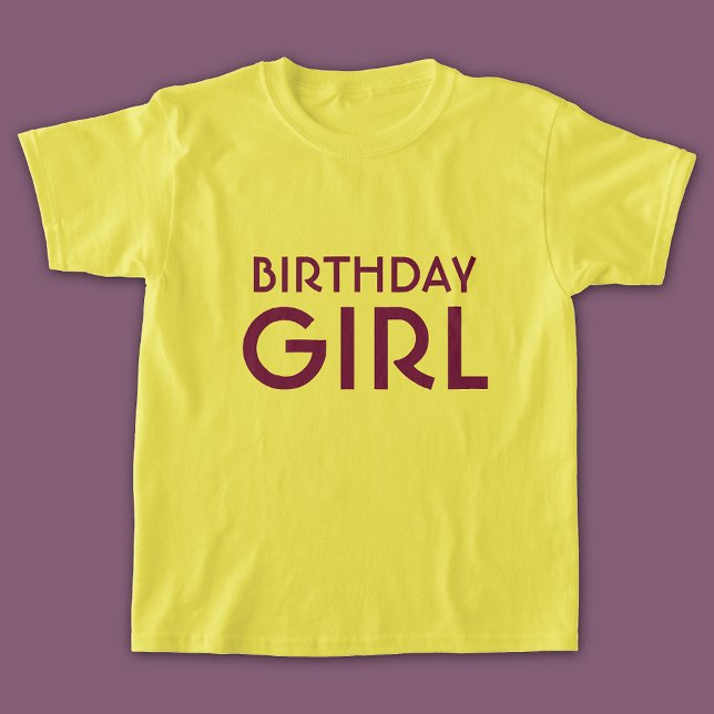 Birthday Girl Purple Lettering T-Shirt (Creator Uploaded)