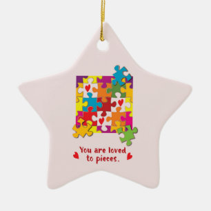 Birthday Girl Puzzle Love to Pieces Ceramic Tree Decoration