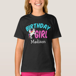 Birthday Girl Rainbow Unicorn Party T-Shirt