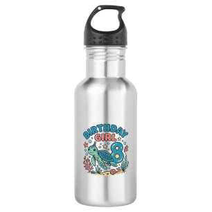 Birthday Girl Sea Turtle 8th Birthday Shirt Design 532 Ml Water Bottle