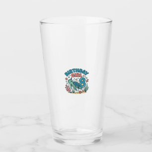 Birthday Girl Sea Turtle 8th Birthday Shirt Design Glass