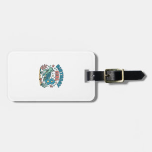 Birthday Girl Sea Turtle 8th Birthday Shirt Design Luggage Tag