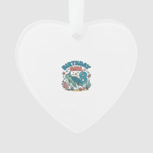 Birthday Girl Sea Turtle 8th Birthday Shirt Design Ornament