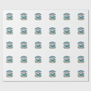 Birthday Girl Sea Turtle 8th Birthday Shirt Design Wrapping Paper