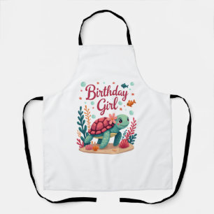 Birthday Girl Sea Turtle Theme Birthday Party Ocea Apron