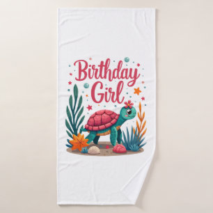 Birthday Girl Sea Turtle Theme Birthday Party Ocea Bath Towel