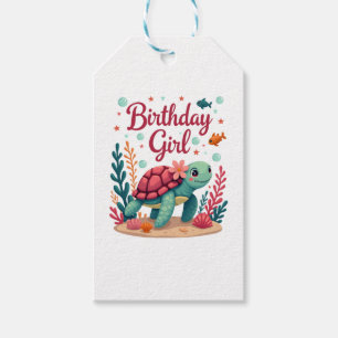 Birthday Girl Sea Turtle Theme Birthday Party Ocea Gift Tags