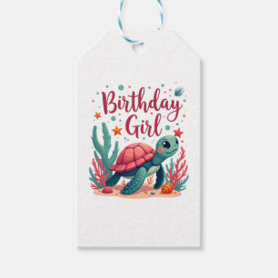 Birthday Girl Sea Turtle Theme Birthday Party Ocea Gift Tags
