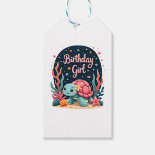 Birthday Girl Sea Turtle Theme Birthday Party Ocea Gift Tags