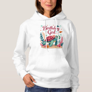 Birthday Girl Sea Turtle Theme Birthday Party Ocea Hoodie