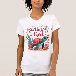 Birthday Girl Sea Turtle Theme Birthday Party Ocea T-Shirt