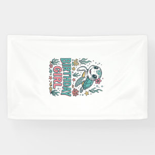 Birthday Girl Sea Turtle Vintage Engraving Shirt_1 Banner