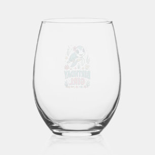 Birthday Girl Sea Turtle Vintage Engraving Shirt_1 Stemless Wine Glass