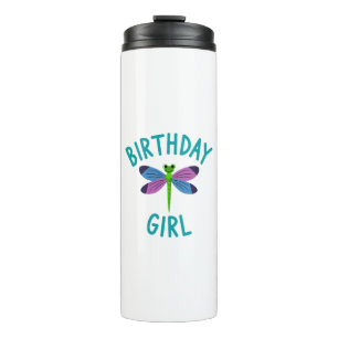 Birthday girl shirt Dragonfly birthday party tee s Thermal Tumbler