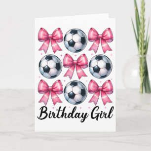 Birthday Girl Soccer Girl Soccer Mum Mama Pink Coq Card
