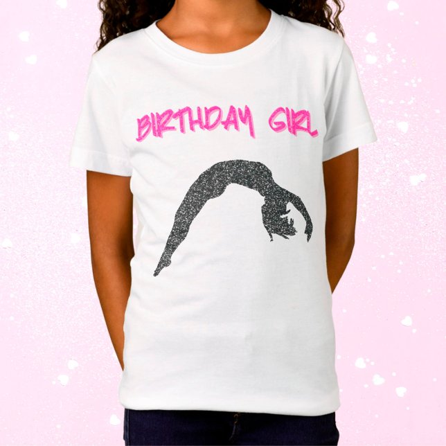 "Birthday Girl" Sparkly Gymnast T-Shirt (Creator Uploaded)