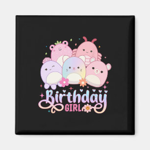 Birthday Girl Squish Squad Mallow Girls Cute Kids Magnet