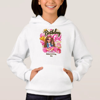 Birthday Girl T-Shirt  Cute Pink & Gold Birthday 