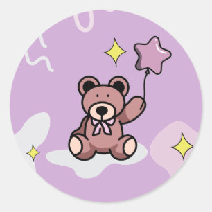 Birthday Girl Teddy Bear   Classic Round Sticker