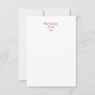 Birthday Girl Thank You Card