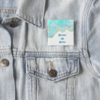 Birthday Girl Tropical Green Blue with Gold